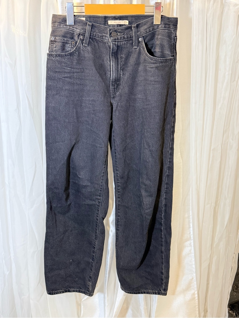 Levi's Men's Straight Jeans in Washed Black